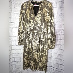 Floral Metallic Dress